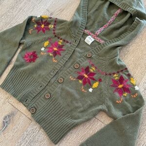ONLY Wool Floral Cropped Cardigan